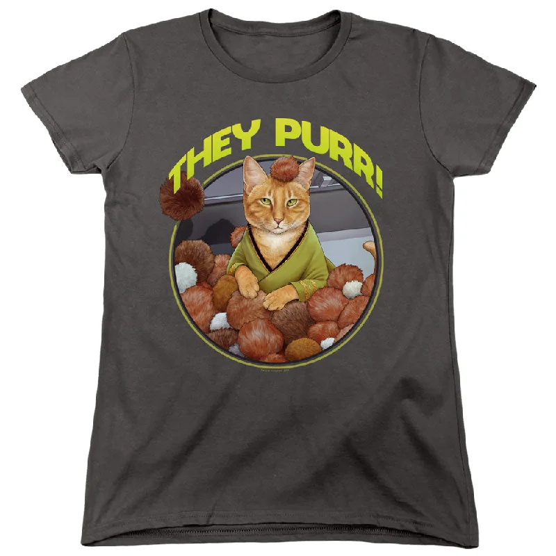 Star Trek Womens T-Shirt They Purr Charcoal Tee