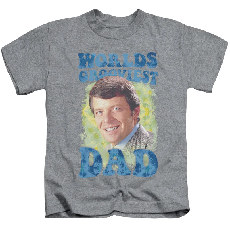 The Brady Bunch Boys T-Shirt Worlds Grooviest Dad Athletic Heather