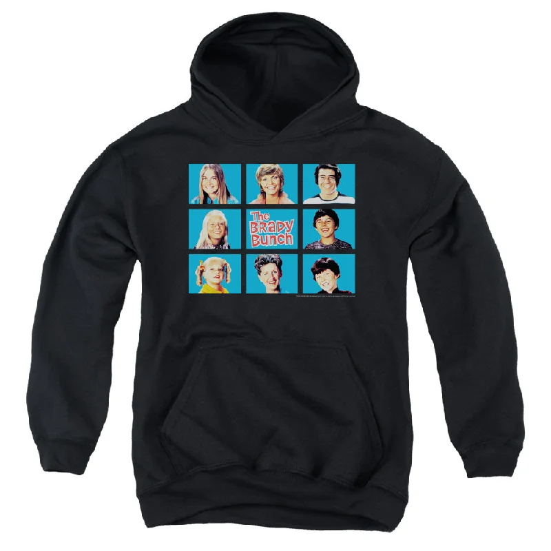 The Brady Bunch Kids Hoodie Family Framed Black Hoody