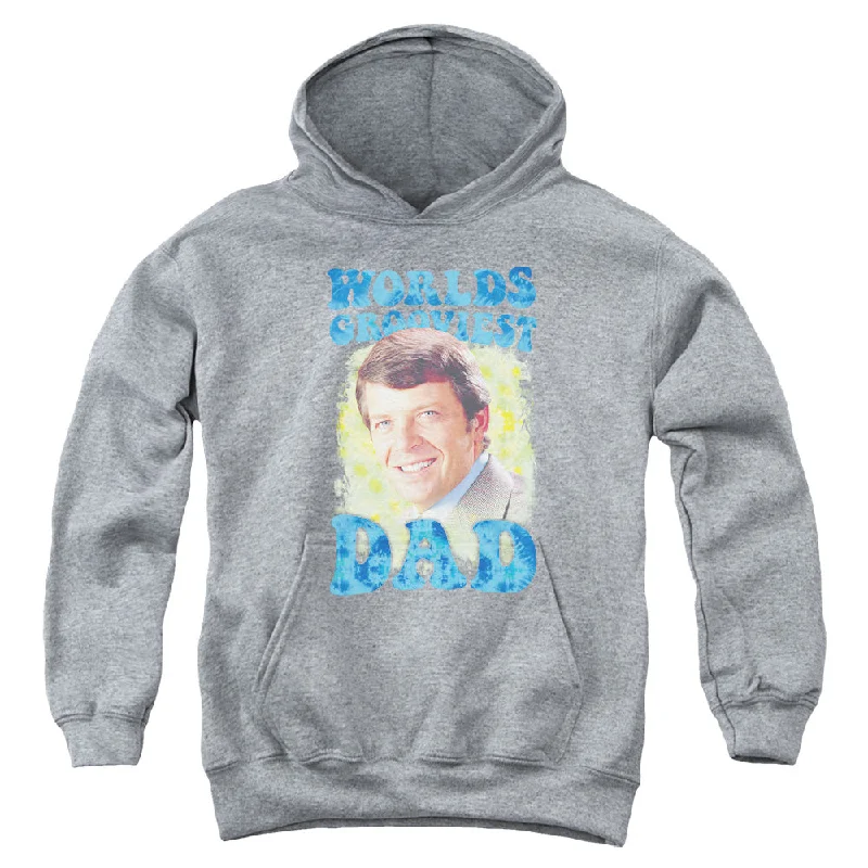 The Brady Bunch Kids Hoodie Worlds Grooviest Dad Athletic Heather