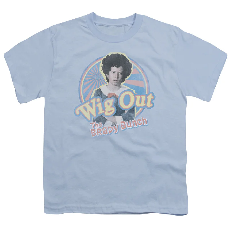 The Brady Bunch Kids T-Shirt Wig Out Light Blue Tee