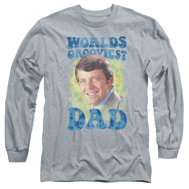 The Brady Bunch Long Sleeve Worlds Grooviest Dad Athletic Heather