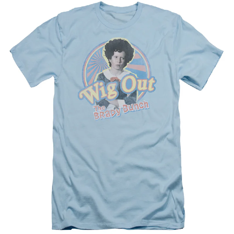 The Brady Bunch Slim Fit T-Shirt Wig Out Light Blue Tee