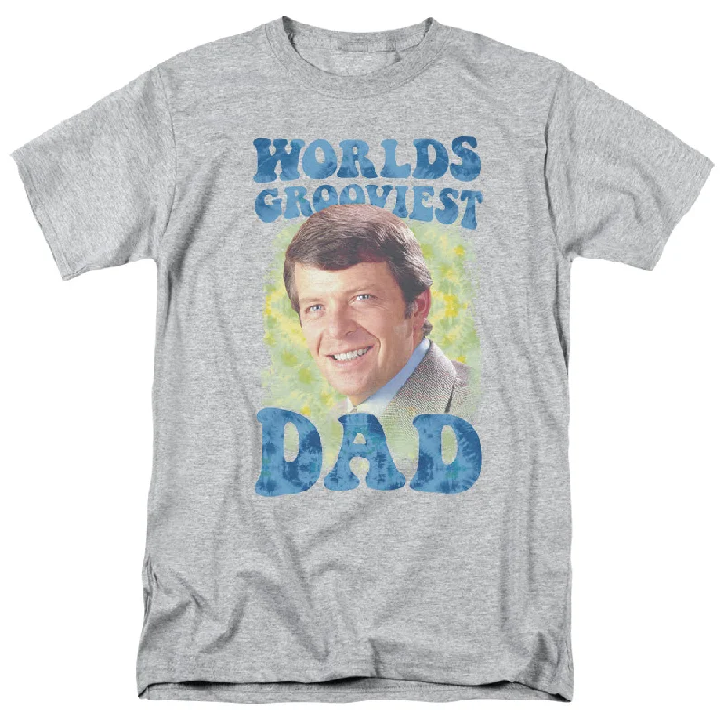 The Brady Bunch T-Shirt Worlds Grooviest Dad Athletic Heather Tee