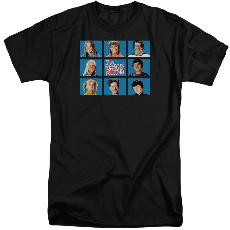 The Brady Bunch Tall T-Shirt Family Framed Black Tee