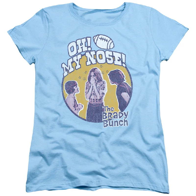 The Brady Bunch Womens T-Shirt My Nose Light Blue Tee