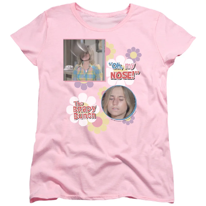 The Brady Bunch Womens T-Shirt My Nose Pink Tee