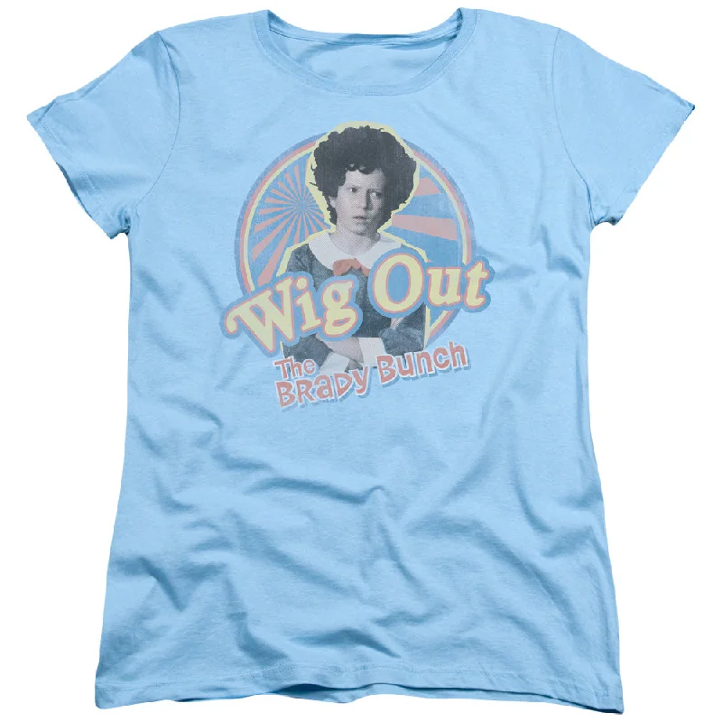 The Brady Bunch Womens T-Shirt Wig Out Light Blue Tee