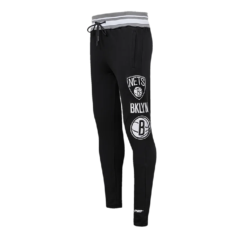 NBA BROOKLYN NETS RETRO CLASSIC MEN'S SWEATPANT (BLACK/GRAY)