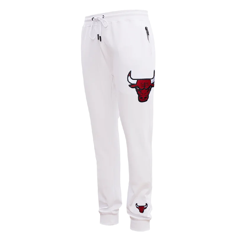 NBA CHICAGO BULLS CLASSIC CHENILLE MEN'S JOGGER (WHITE)