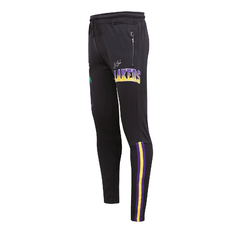 NBA LOS ANGELES LAKERS GRADIENT LOGO MEN'S TRACK PANT (BLACK/PURPLE)