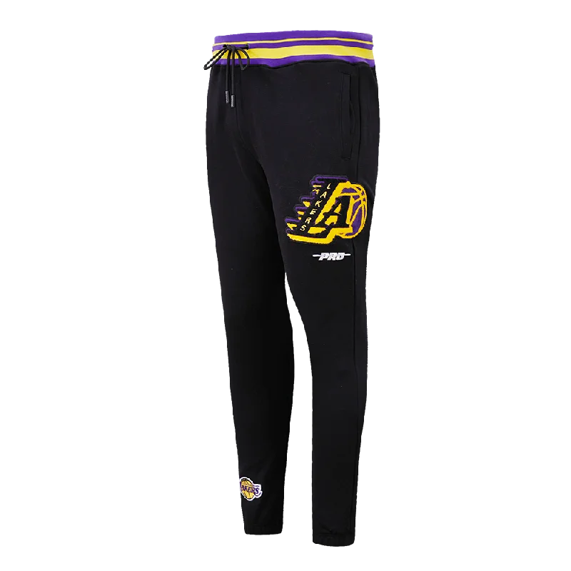 NBA LOS ANGELES LAKERS MASHUP MEN'S RIB SWEATPANT (BLACK/PURPLE)