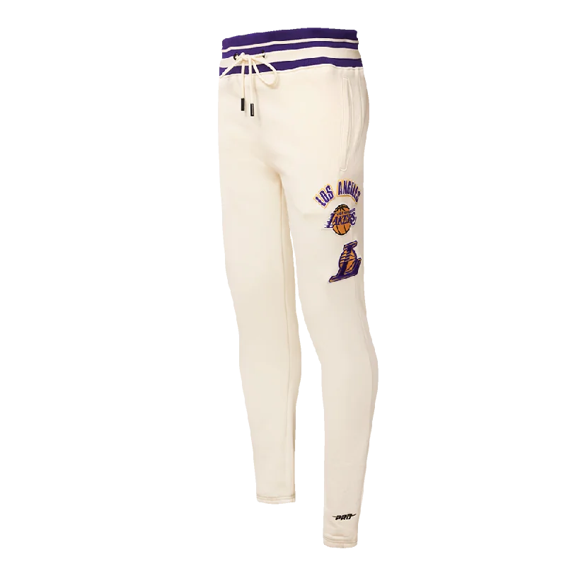 NBA LOS ANGELES LAKERS RETRO CLASSIC MEN'S SWEATPANT (EGGSHELL/ PURPLE)