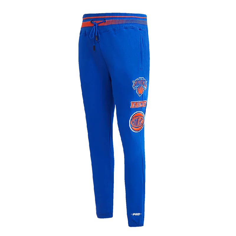 NBA NEW YORK KNICKS RETRO CLASSIC MEN'S SWEATPANT (ROYAL BLUE/ORANGE)