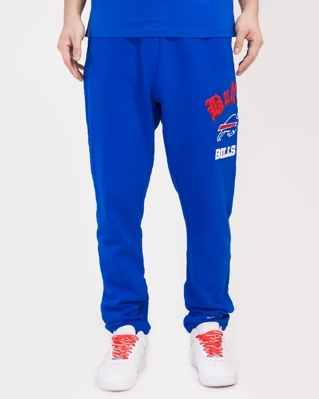 NFL BUFFALO BILLS OLD ENGLISH MEN'S SWEATPANT (ROYAL BLUE)