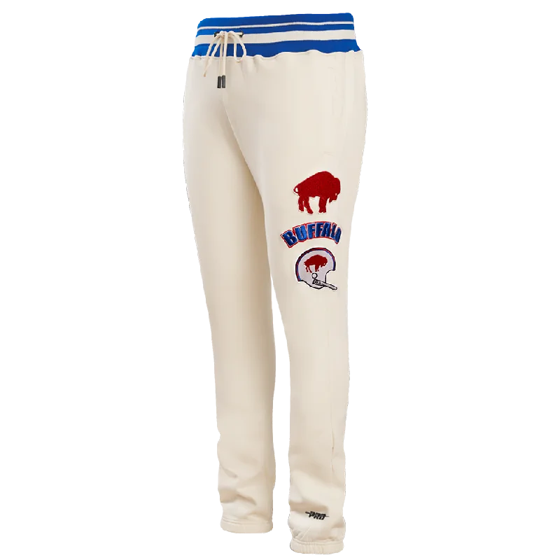 NFL BUFFALO BILLS RETRO CLASSIC MEN'S SWEATPANT (EGGSHELL/ ROYAL BLUE)