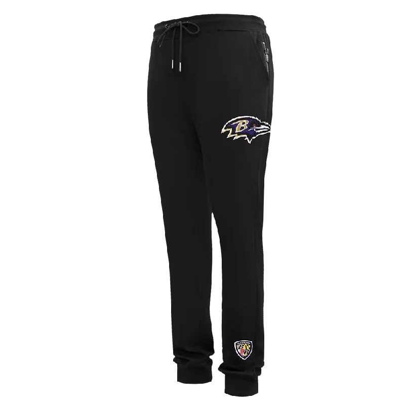 NFL BALTIMORE RAVENS CLASSIC CHENILLE MEN'S JOGGER (BLACK)