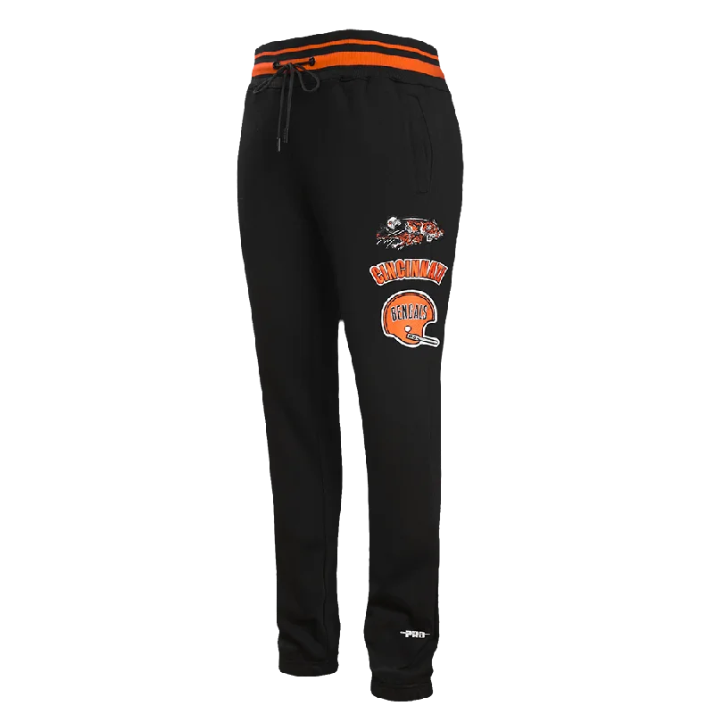 NFL CINCINNATI BENGALS RETRO CLASSIC MEN'S SWEATPANT (BLACK/ORANGE)