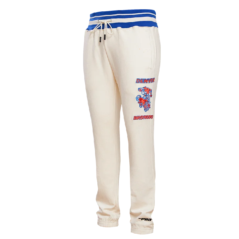 NFL DENVER BRONCOS RETRO CLASSIC MEN'S SWEATPANT (EGGSHELL/ROYAL BLUE)