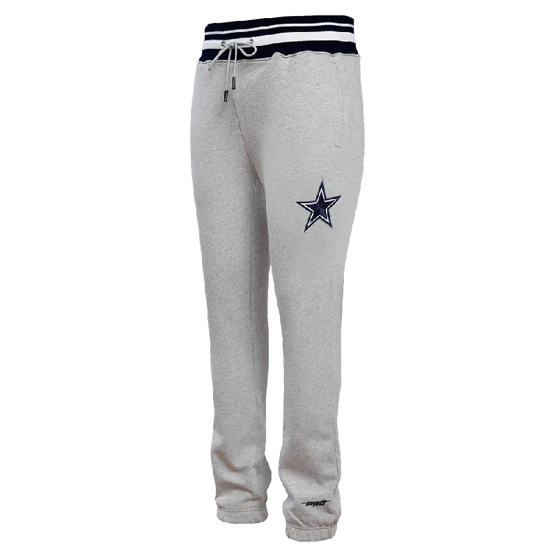 NFL DALLAS COWBOYS SCRIPT TAIL MEN'S RIB FLC SWEATPANT (HEATHER GREY/MIDNIGHT NAVY)