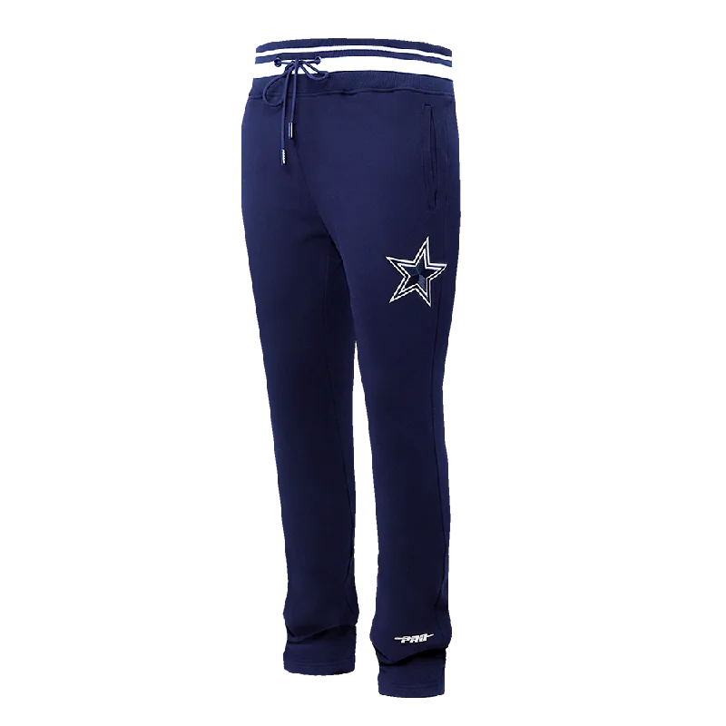 NFL DALLAS COWBOYS SCRIPT TAIL MEN'S RIB FLC SWEATPANT (MIDNIGHT NAVY)