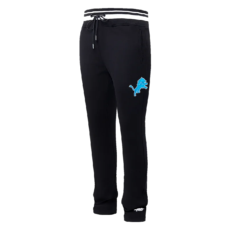 NFL DETROIT LIONS SCRIPT TAIL MEN'S RIB FLC SWEATPANT (BLACK)