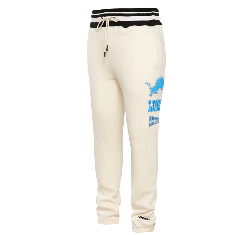 NFL DETROIT LIONS RETRO CLASSIC MEN'S SWEATPANT (EGGSHELL/ BLACK)