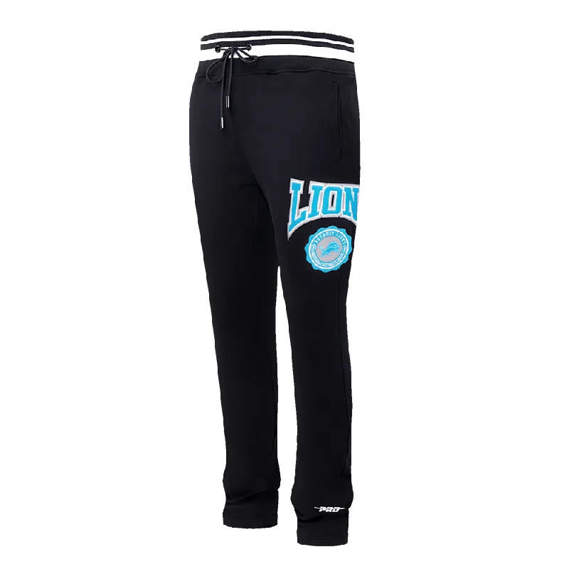 NFL DETROIT LIONS CREST EMBLEM RIB FLC SWEATPANT (BLACK)