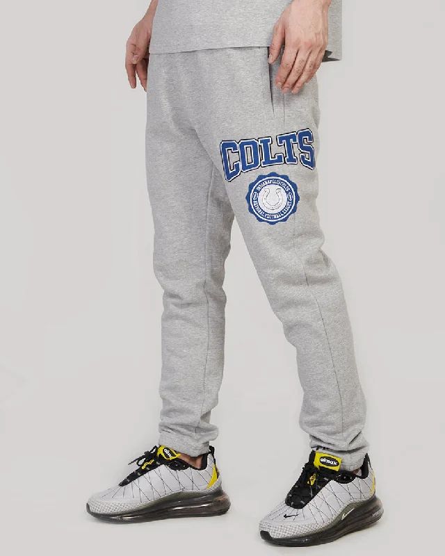 NFL INDIANAPOLIS COLTS CREST EMBLEM MEN'S RIB SWEATPANT (HEATHER GREY/ROYAL)