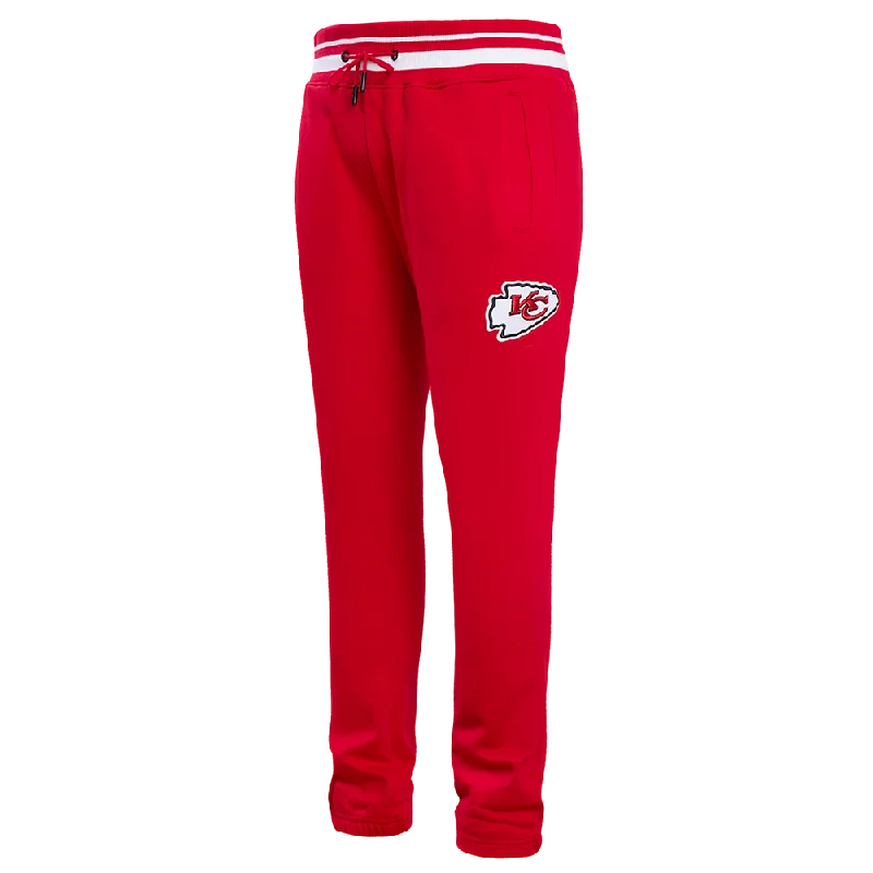 NFL KANSAS CITY CHIEFS SCRIPT TAIL MEN'S RIB FLC SWEATPANT (RED)