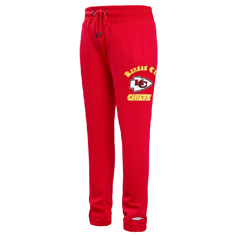 NFL KANSAS CITY CHIEFS OLD ENGLISH MEN'S SWEATPANT (RED)