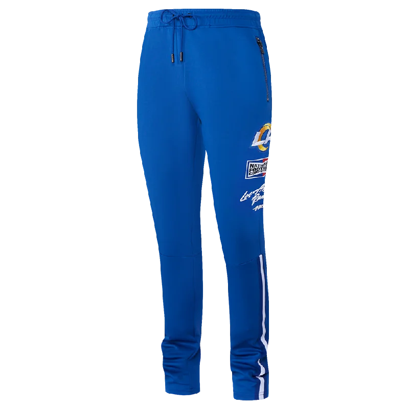 NFL LOS ANGELES RAMS FAST LANE DK TRACK PANT (ROYAL BLUE)