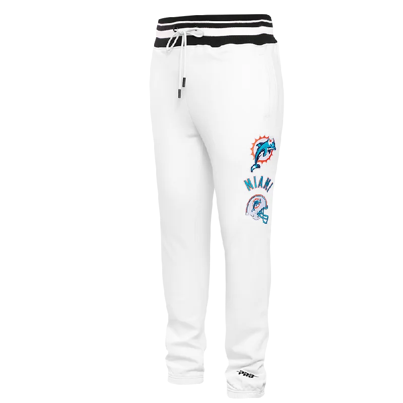 NFL MIAMI DOLPHINS RETRO CLASSIC MEN'S SWEATPANT (WHITE/BLACK)