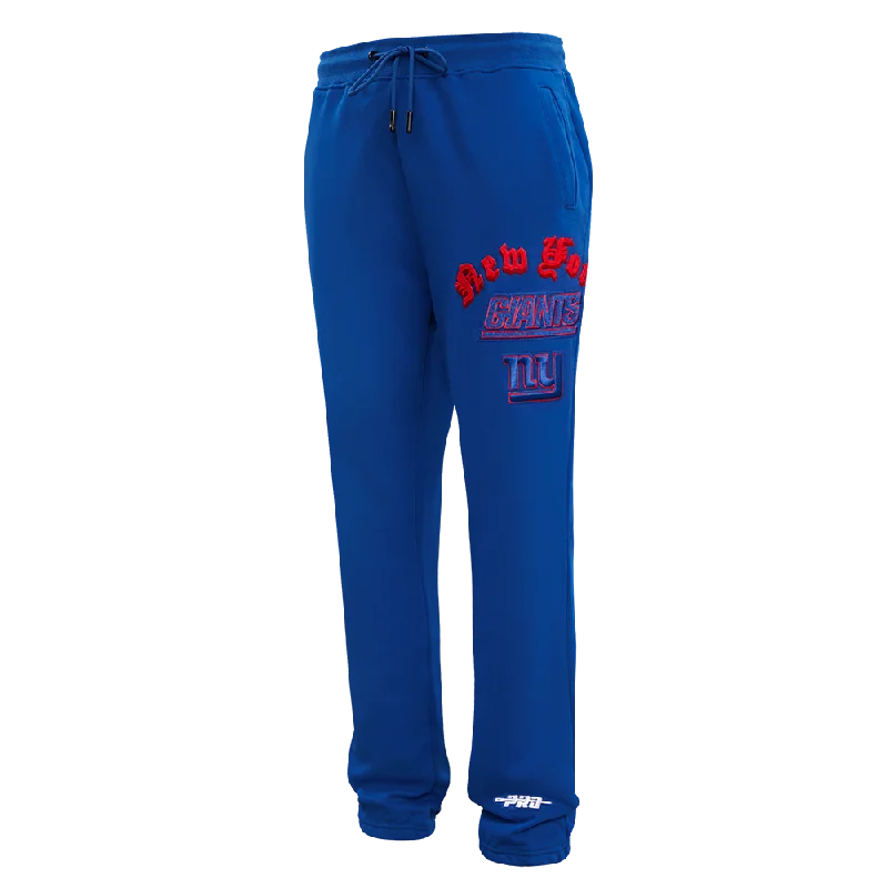 NFL NEW YORK GIANTS OLD ENGLISH LOGO MEN'S SWEATPANT (DOGERS BLUE)