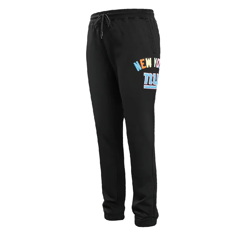 NFL NEW YORK GIANTS WASHED NEON MEN'S SWEATPANT (BLACK)