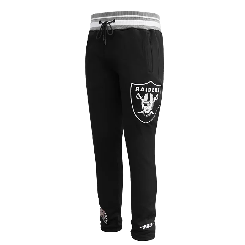 NFL LAS VEGAS RAIDERS MASHUP MEN'S RIB SWEATPANT (BLACK/GRAY)