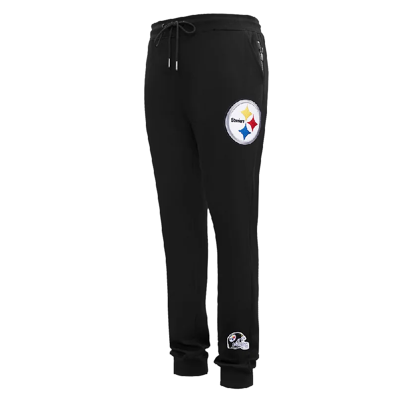 NFL PITTSBURGH STEELERS CLASSIC CHENILLE MEN'S JOGGER (BLACK)