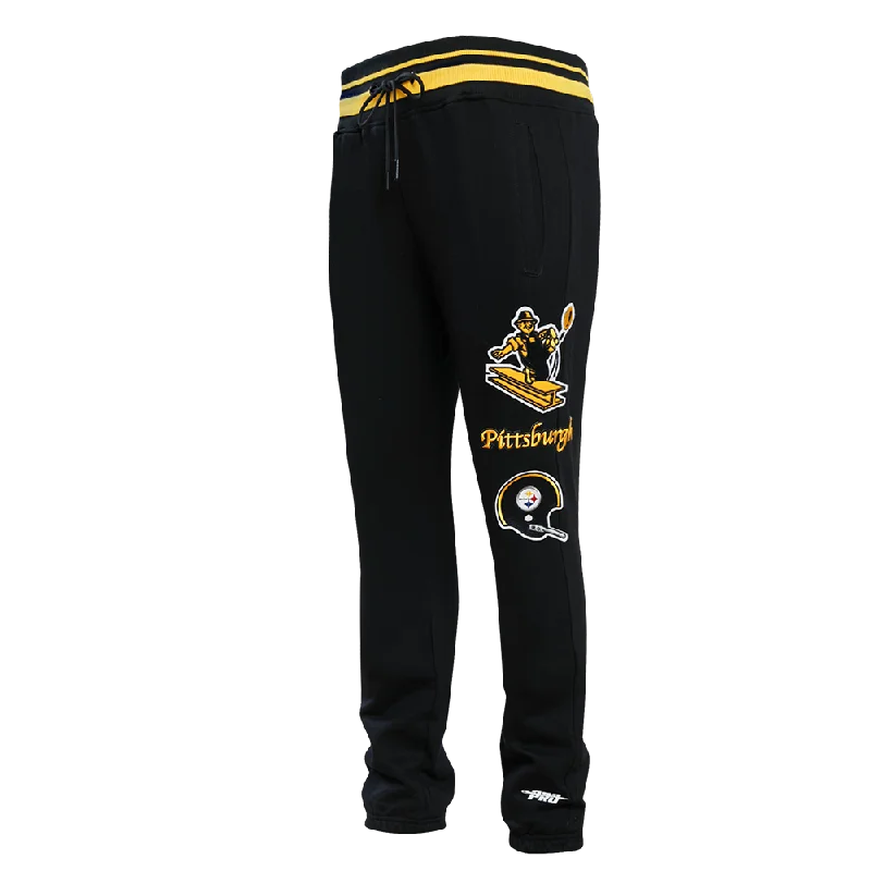 NFL PITTSBURGH STEELERS RETRO CLASSIC MEN'S SWEATPANT (BLACK/YELLOW)