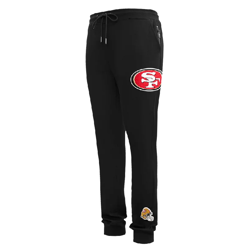 NFL SAN FRANCISCO 49ERS CLASSIC CHENILLE MEN'S JOGGER (BLACK)