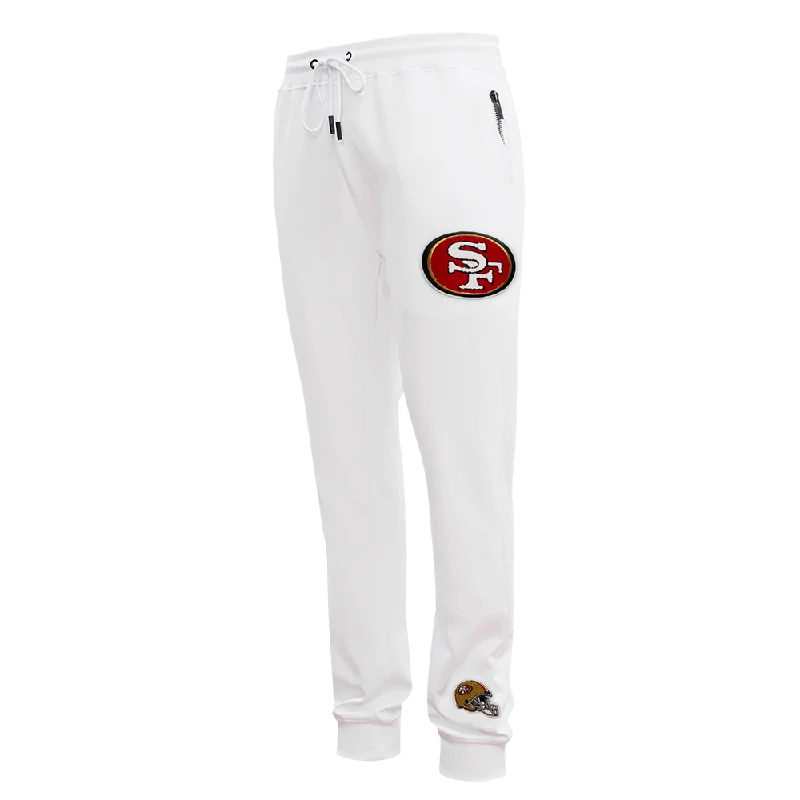 NFL SAN FRANCISCO 49ERS CLASSIC CHENILLE MEN'S JOGGER (WHITE)