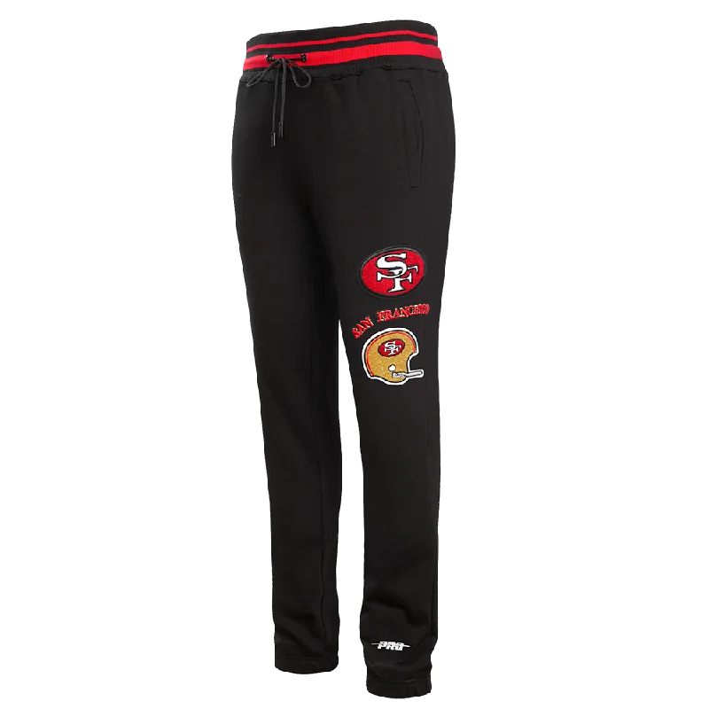 NFL SAN FRANCISCO 49ERS RETRO CLASSIC MEN'S SWEATPANT (BLACK/RED/BLACK)